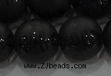 CAG8922 15.5 inches 12mm round matte black agate beads wholesale