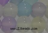 CAG8932 15.5 inches 8mm round matte colorful agate beads wholesale