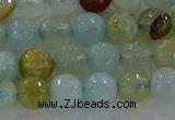 CAG8994 15.5 inches 6mm faceted round fire crackle agate beads