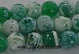 CAG9008 15.5 inches 8mm faceted round fire crackle agate beads