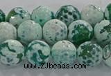 CAG9009 15.5 inches 10mm faceted round fire crackle agate beads