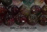 CAG9023 15.5 inches 10mm faceted round fire crackle agate beads