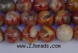 CAG9102 15.5 inches 8mm round red crazy lace agate beads