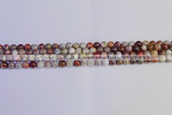 CAG9110 15.5 inches 4mm round Mexican crazy lace agate beads