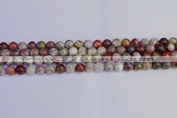 CAG9112 15.5 inches 8mm round Mexican crazy lace agate beads