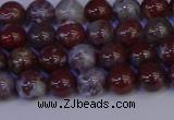 CAG9121 15.5 inches 6mm round red lightning agate beads