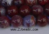 CAG9124 15.5 inches 12mm round red lightning agate beads