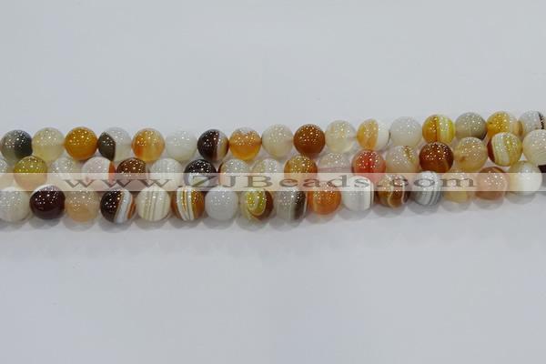 CAG9157 15.5 inches 10mm round line agate beads wholesale