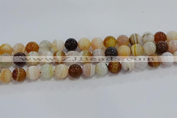 CAG9159 15.5 inches 14mm round line agate beads wholesale