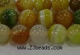 CAG9165 15.5 inches 10mm round line agate beads wholesale