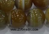 CAG9198 15.5 inches 16mm round line agate gemstone beads