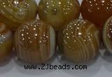 CAG9199 15.5 inches 18mm round line agate gemstone beads