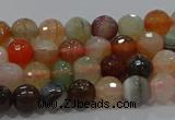 CAG9221 15.5 inches 6mm faceted round line agate beads wholesale