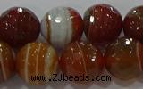 CAG9233 15.5 inches 12mm faceted round line agate beads wholesale