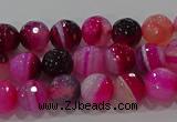 CAG9240 15.5 inches 6mm faceted round line agate beads wholesale