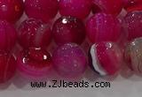CAG9242 15.5 inches 10mm faceted round line agate beads wholesale