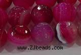 CAG9243 15.5 inches 12mm faceted round line agate beads wholesale