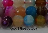 CAG9258 15.5 inches 10mm faceted round line agate beads wholesale