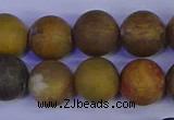 CAG9285 15.5 inches 14mm round matte ocean jasper beads wholesale