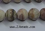 CAG9293 15.5 inches 10mm round matte Mexican crazy lace agate beads