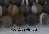 CAG9339 15.5 inches 10mm round matte line agate beads wholesale