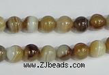 CAG937 16 inches 8mm round madagascar agate gemstone beads