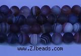 CAG9370 15.5 inches 4mm round matte botswana agate beads