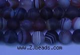 CAG9371 15.5 inches 6mm round matte botswana agate beads