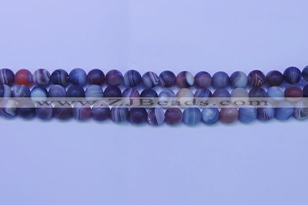 CAG9373 15.5 inches 10mm round matte botswana agate beads