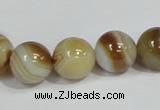 CAG940 16 inches 14mm round madagascar agate gemstone beads