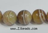 CAG941 16 inches 16mm round madagascar agate gemstone beads