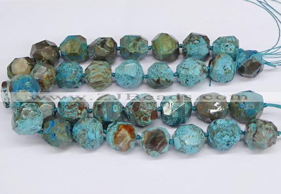 CAG9410 15.5 inches 18*20mm - 20*22mm faceted nuggets ocean agate beads