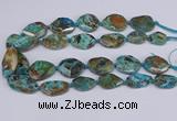 CAG9412 15.5 inches 20*25mm - 25*35mm freeform ocean agate beads