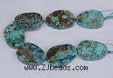 CAG9413 15.5 inches 40*50mm - 42*55mm freeform ocean agate beads