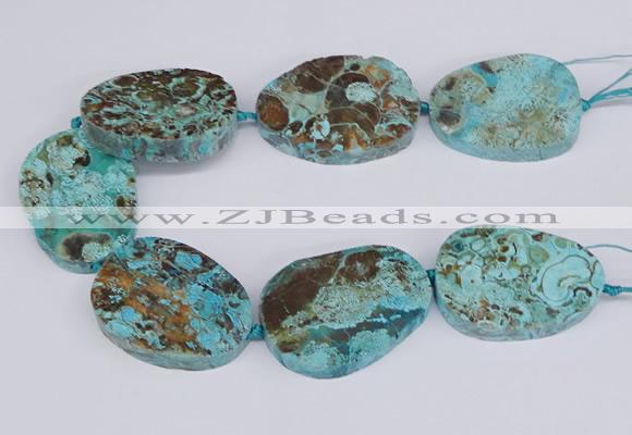 CAG9413 15.5 inches 40*50mm - 42*55mm freeform ocean agate beads