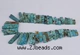 CAG9416 Top drilled 8*18mm - 10*50mm sticks ocean agate beads