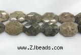 CAG9443 33*45mm - 35*48mm faceted octagonal chrysanthemum agate beads