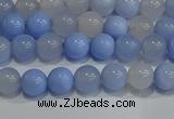 CAG9445 15.5 inches 4mm round blue agate beads wholesale