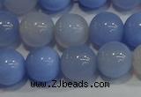 CAG9447 15.5 inches 8mm round blue agate beads wholesale