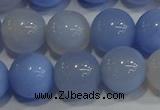 CAG9448 15.5 inches 10mm round blue agate beads wholesale