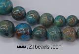 CAG9490 15.5 inches 6mm - 16mm round blue crazy lace agate beads