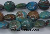 CAG9513 15.5 inches 10mm flat round blue crazy lace agate beads