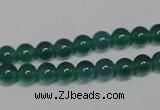 CAG953 15.5 inches 6mm round green agate gemstone beads wholesale