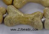 CAG9537 15.5 inches 22*40mm - 25*45mm bone chrysanthemum agate beads