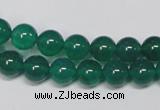 CAG954 15.5 inches 8mm round green agate gemstone beads wholesale