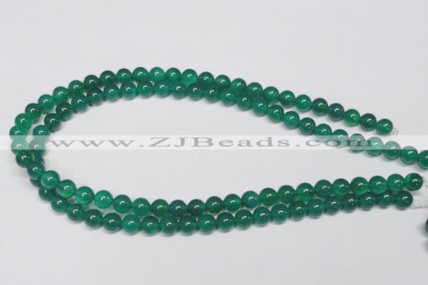 CAG954 15.5 inches 8mm round green agate gemstone beads wholesale