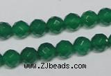 CAG955 15.5 inches 8mm faceted round green agate gemstone beads