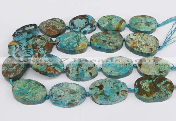 CAG9551 15.5 inches 25*35mm - 35*40mm freeform ocean agate beads