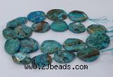 CAG9552 15.5 inches 25*35mm - 30*40mm freeform ocean agate beads