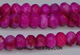 CAG9574 15.5 inches 4*6mm faceted rondelle crazy lace agate beads